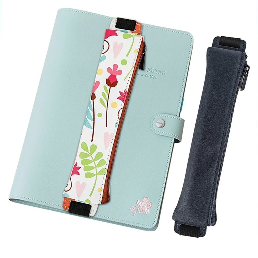 MoKo Pencil Case (2 Pack) PU Leather Pen Pencil Pouch Holder Stationery Zipper
